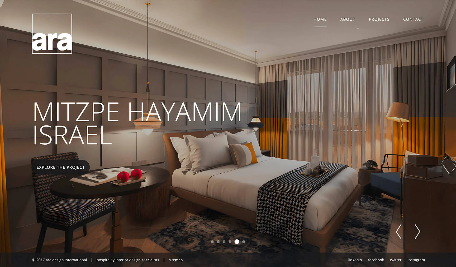 La pagina about del sito ARA Design con i clienti dello studio